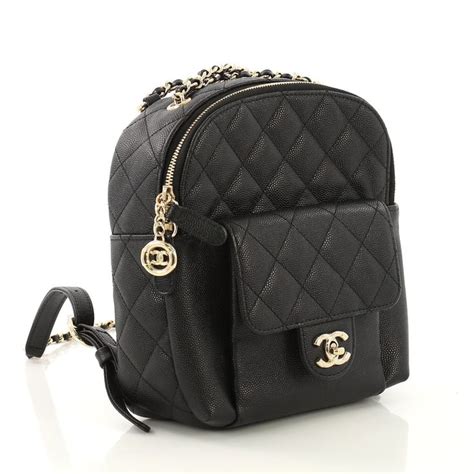 chanel cc day backpack|Chanel black and white handbags.